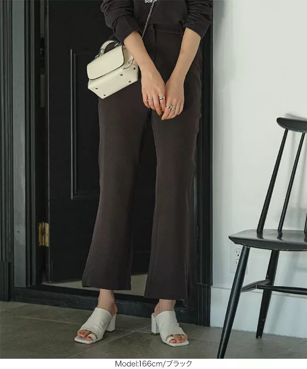 フレアシルエットカラースラックスパンツ [M3383]