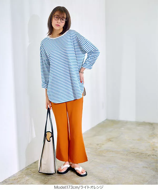 フレアシルエットカラースラックスパンツ [M3383]