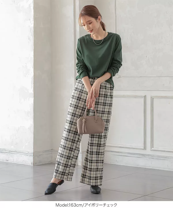 Stuka W30 ワイドパンツ チェック stuka パンツ 中古・古着通販】stuka