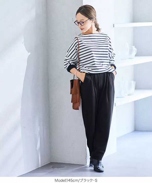 田中亜希子さんコラボ ]ジャージーテーパードパンツ [M3390