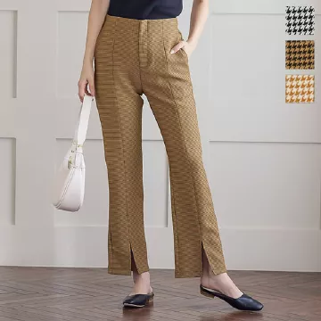 千鳥柄スラックスパンツ [M3395] - レディースファッション通販 神戸