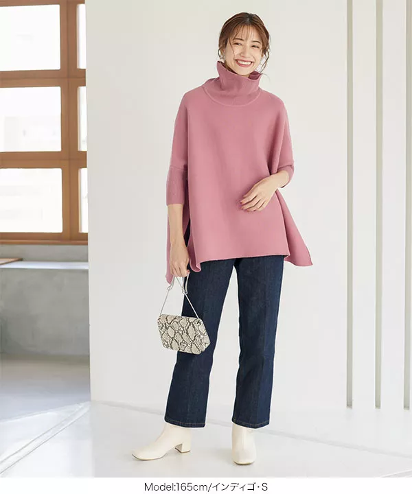 センタープレスデニムパンツ [M3422] - レディースファッション