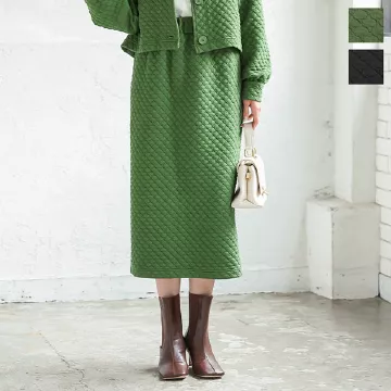 キルティングナロワンピースカート [M3423]