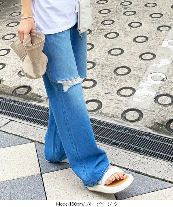 ストレートデニムパンツ [M3438]| ボトムス全品送料無料！8/1(火)12:00 