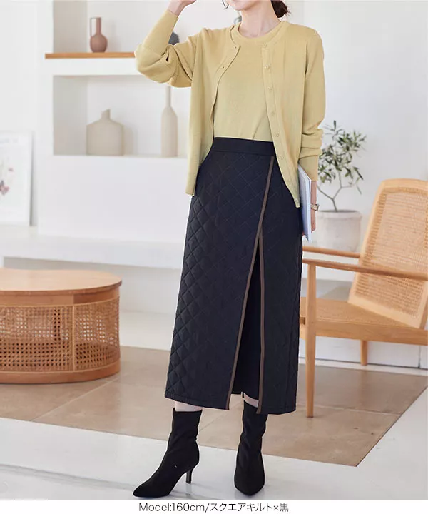 新品未使用】PICONE CLUBベージュ キルティング スカート 2color