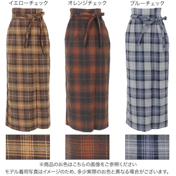 ペンシルチェックスカート [M3496] - レディースファッション通販 神戸