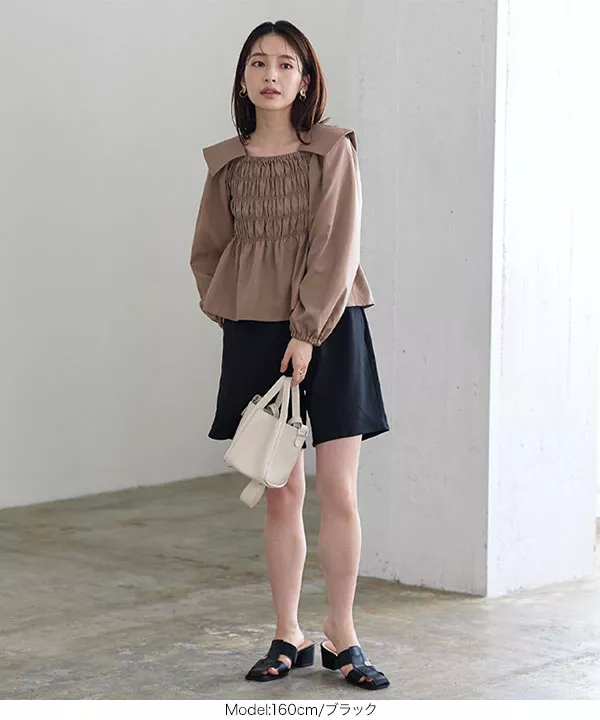 cosハイウエストショートパンツ　M 2color ／4size 】ハイウエストタイトスパンショートパンツ
