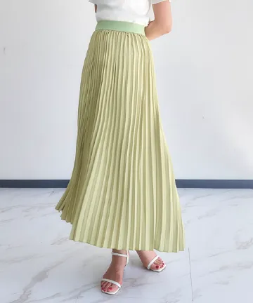 ハッピーカラープリーツスカート [M3521]