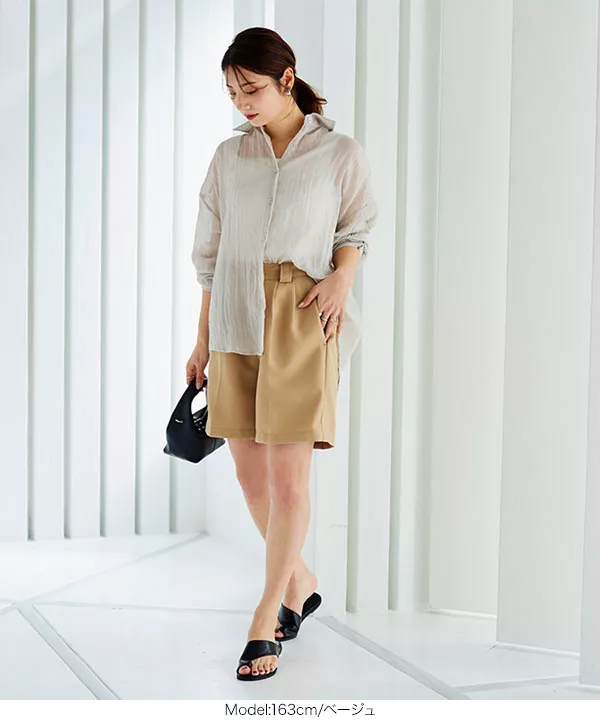 【大人の春夏コーデに＊】HERMES タック ショートパンツ タックショートパンツ [M3985] | SALE!! - レディース