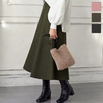 キルティングフレアスカート [M3531]