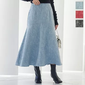 カラーツイードマーメイドスカート [M3543]