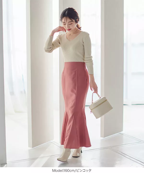 スリムシルエットマーメイドスカート [M3568]