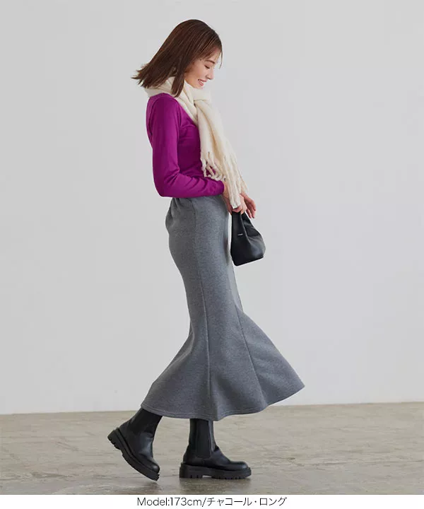 裏起毛 ]エアリーマーメイドスカート [M3588] - レディース