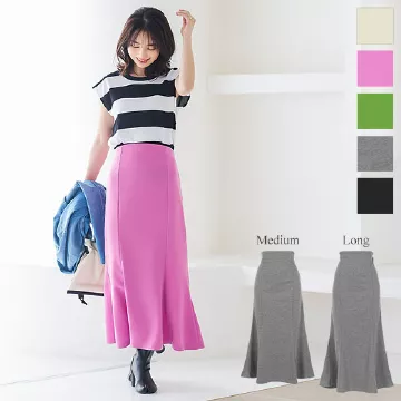 【選べる2丈】スウェットマーメイドスカート [M3593]