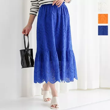 カットワークレーススカート [M3603]