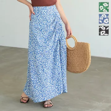 花柄ドロストデザインリゾートスカート [M3683]