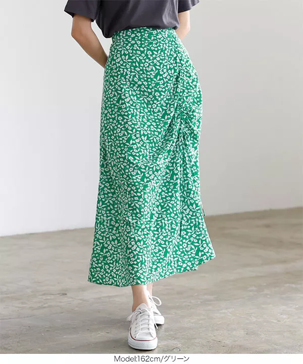 花柄ドロストデザインリゾートスカート [M3683] - レディース