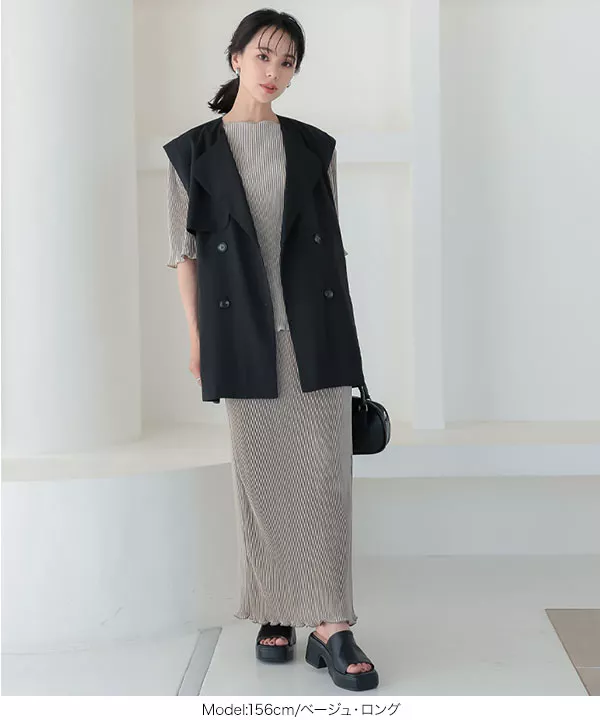 メロウプリーツナロースカート [M3692] - レディースファッション通販