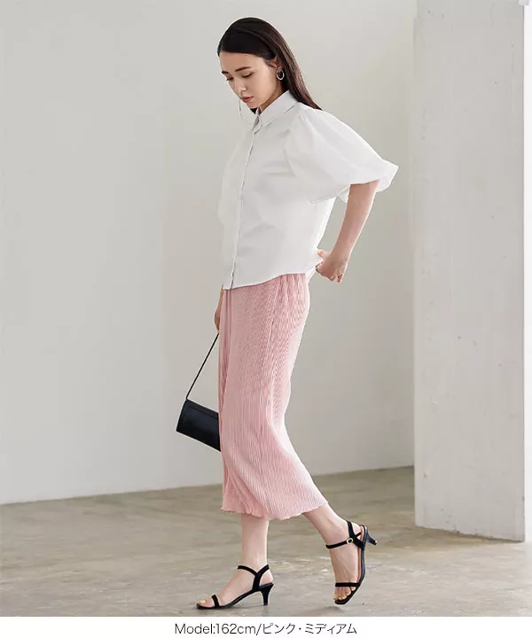 メロウプリーツナロースカート [M3692] - レディースファッション通販