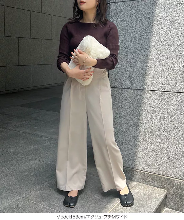 [ プチレタス ] 選べるシルエット　ウエストベルトデザインパンツ [M3738]