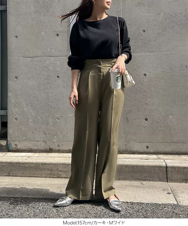 [ プチレタス ] 選べるシルエット　ウエストベルトデザインパンツ [M3738]