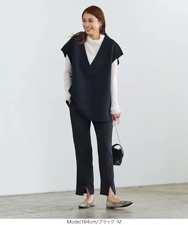 スリット入りスティックパンツ [M3750] - レディースファッション通販