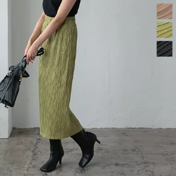 ジャガードウェーブデザインナロータイトスカート [M3755]