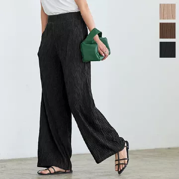 ウェーブデザインワイドパンツ [M3756]
