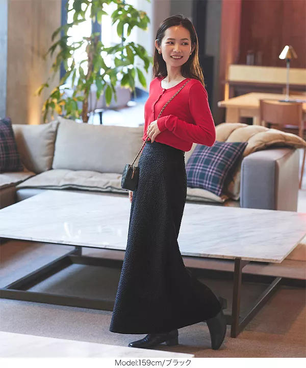 【新品未使用】かぐれ　コットンフレアスカート　25SS ふわっさら コットンフレアスカート/綿100%(綿100%裏地付き