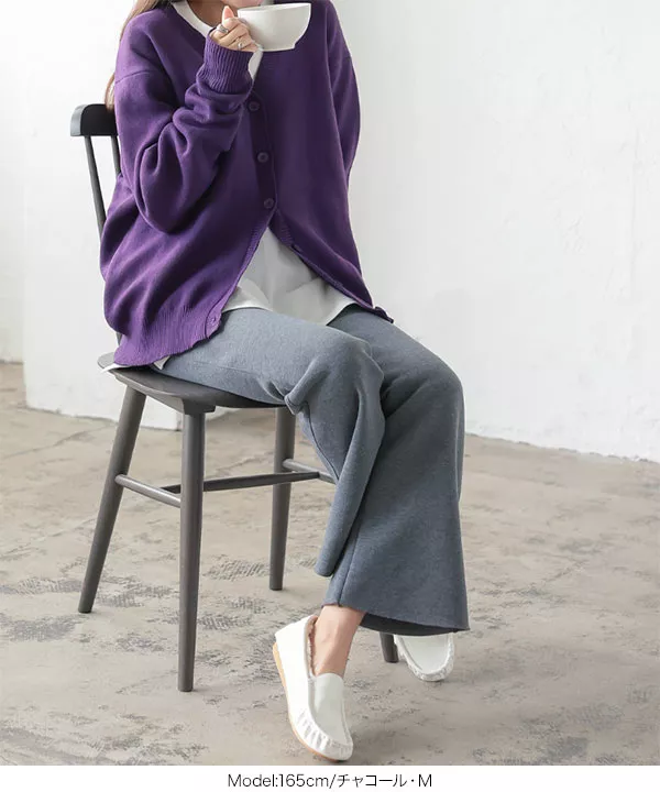 裏起毛 ]低身長さんから高身長さんまでスウェットフレアレギパン[M3759