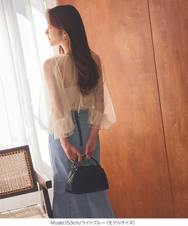 [ 小澤美里さんコラボ ]デニムマーメイドスカート [M3794]