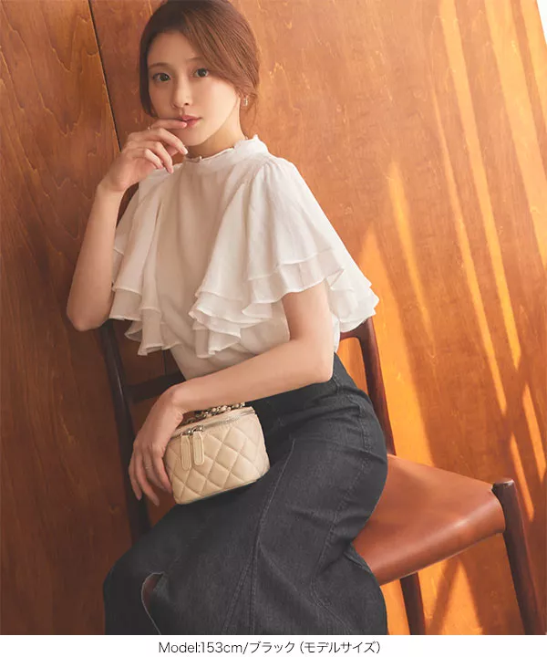 デニムマーメイドスカート・ヘッドドレス2点　セット w closet（ダブルクローゼット）の「デニムマーメイドスカート