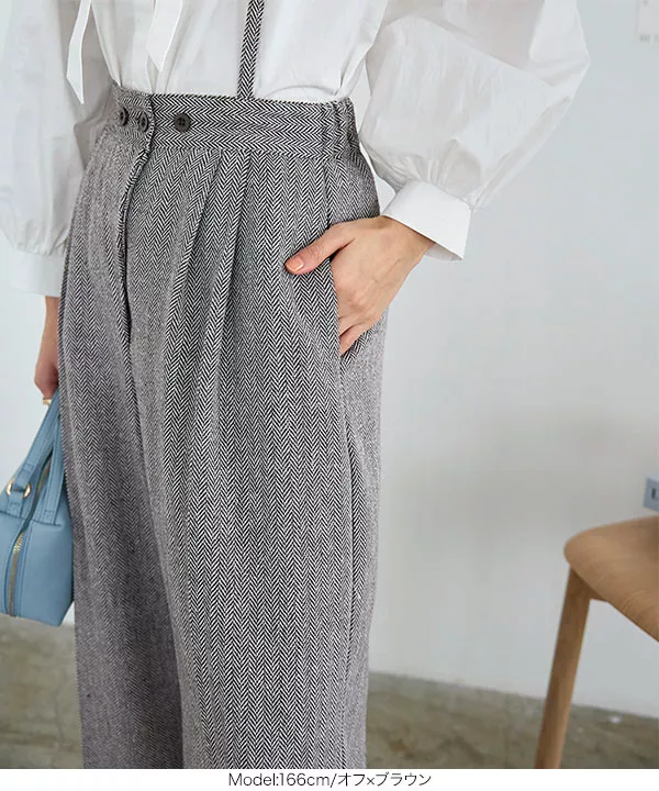【シンプルエレガントなシルエット♪】HERMES★ストレートパンツ きれいシルエットパンツ(ワイドストレート)/Green Parks