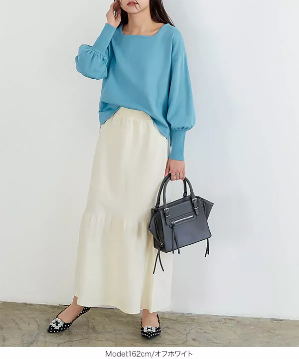 スポンジニットマーメイドスカート [M3852] - レディースファッション