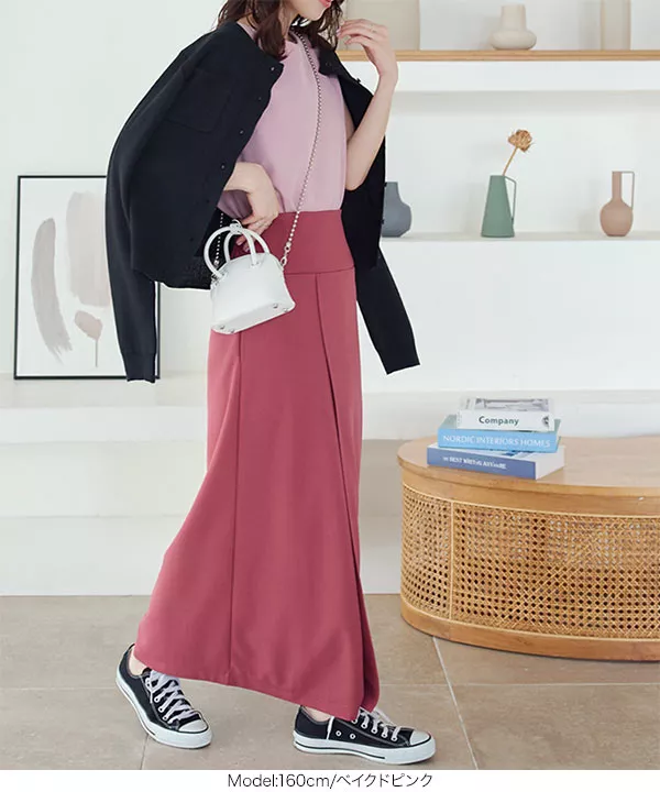 アシンメトリースリットスカート [M3857] - レディースファッション