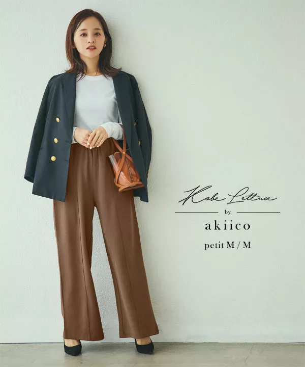 田中亜希子さんコラボ ]カットジョーゼットゆったりストレート