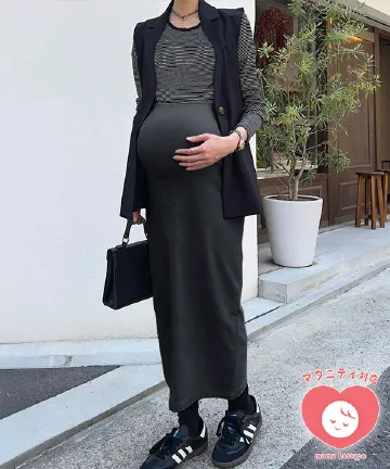 mamaレタス ] のびのびストレッチマタニティタイトスカート [M3867