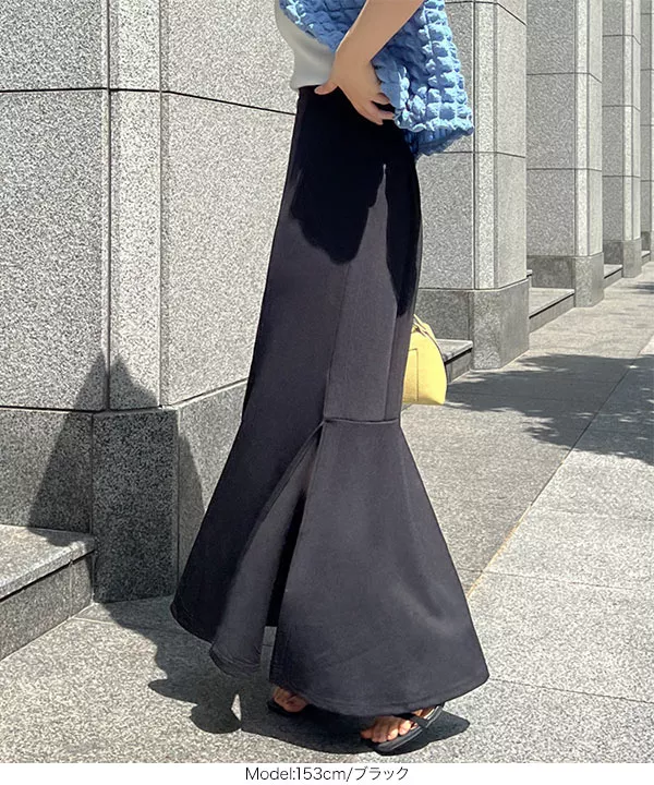 [ プチレタス ] ストレッチ裾スリットマーメイドスカート [M3893]