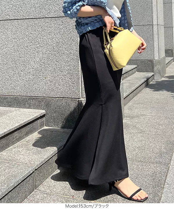 [ プチレタス ] ストレッチ裾スリットマーメイドスカート [M3893]