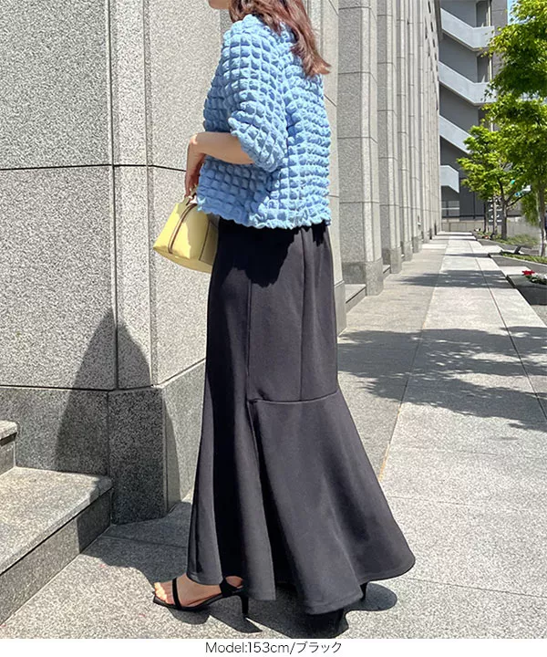 プチレタス ] ストレッチ裾スリットマーメイドスカート [M3893