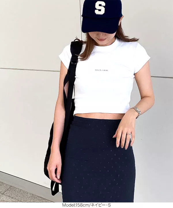 ELYさんコラボ ]シアードット刺繍ナロースカート [M3919