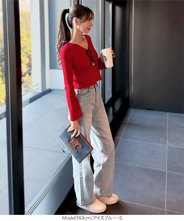 岡部あゆみさんコラボ ]ワイドストレートデニム [M3953] - レディース