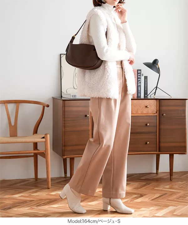 裏起毛 ] 防風裏ファーストレートタックパンツ [M3987] - レディース