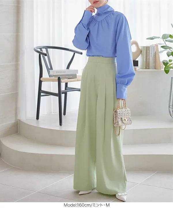 低身長さんから高身長さんまで カラーストレートワイドタック