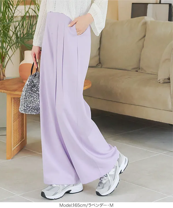 パンツ wide tuck straight slacks 2タックワイドスラックスパンツ｜ACLENT（アクレント）