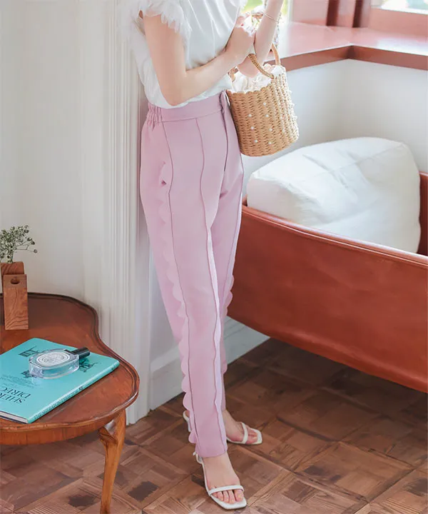 スカラップテーパードパンツ [M4047] | SALE!! - レディース