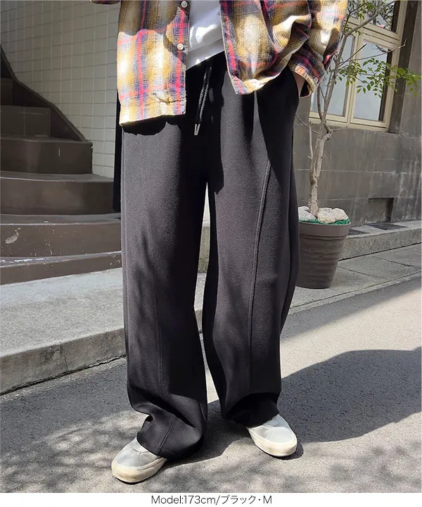 ダイバー素材ワイドカーブパンツ [M4050]