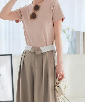 ワイドパンツ ストレートパンツ スラックスパンツ ロング丈
