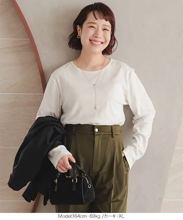 お腹ポッコリ解消ストレートパンツ [M4067] - レディースファッション