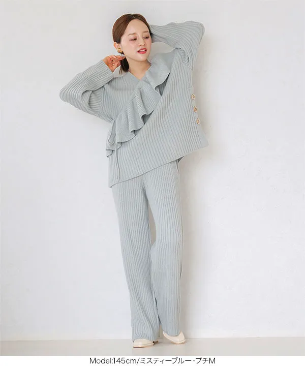 uryya リブパンツ　チャコールグレー　サイズ2 着用回数２回 uryya リブパンツ チャコールグレー サイズ2 着用回数2回 uryya